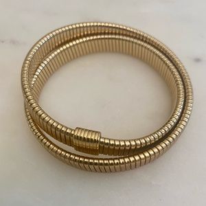 J. Crew Gold Coil Wrap Bracelet